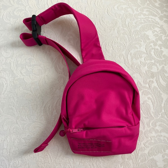 Pangaia Bag Nylon Small Cross Body Bag Adjustable Pink Made in Italy. - Picture 1 of 5